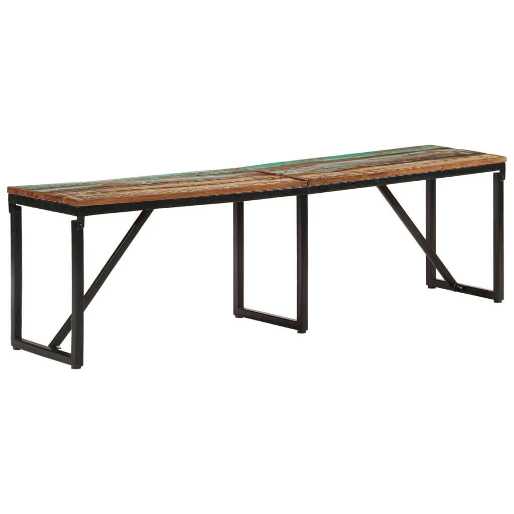 Reclaimed Solid Wood Bench 160x35x46 cm - Eco-Friendly Design