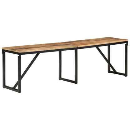 Solid Mango Wood Bench 160x35x46 cm - Natural Finish