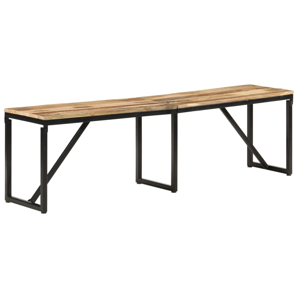 Solid Mango Wood Bench 160x35x46 cm - Natural Finish