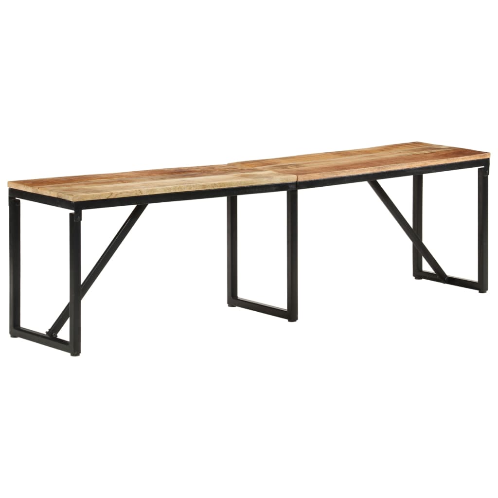 Solid Mango Wood Bench 160x35x46 cm - Natural Finish