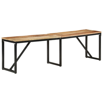 Solid Mango Wood Bench 160x35x46 cm - Natural Finish