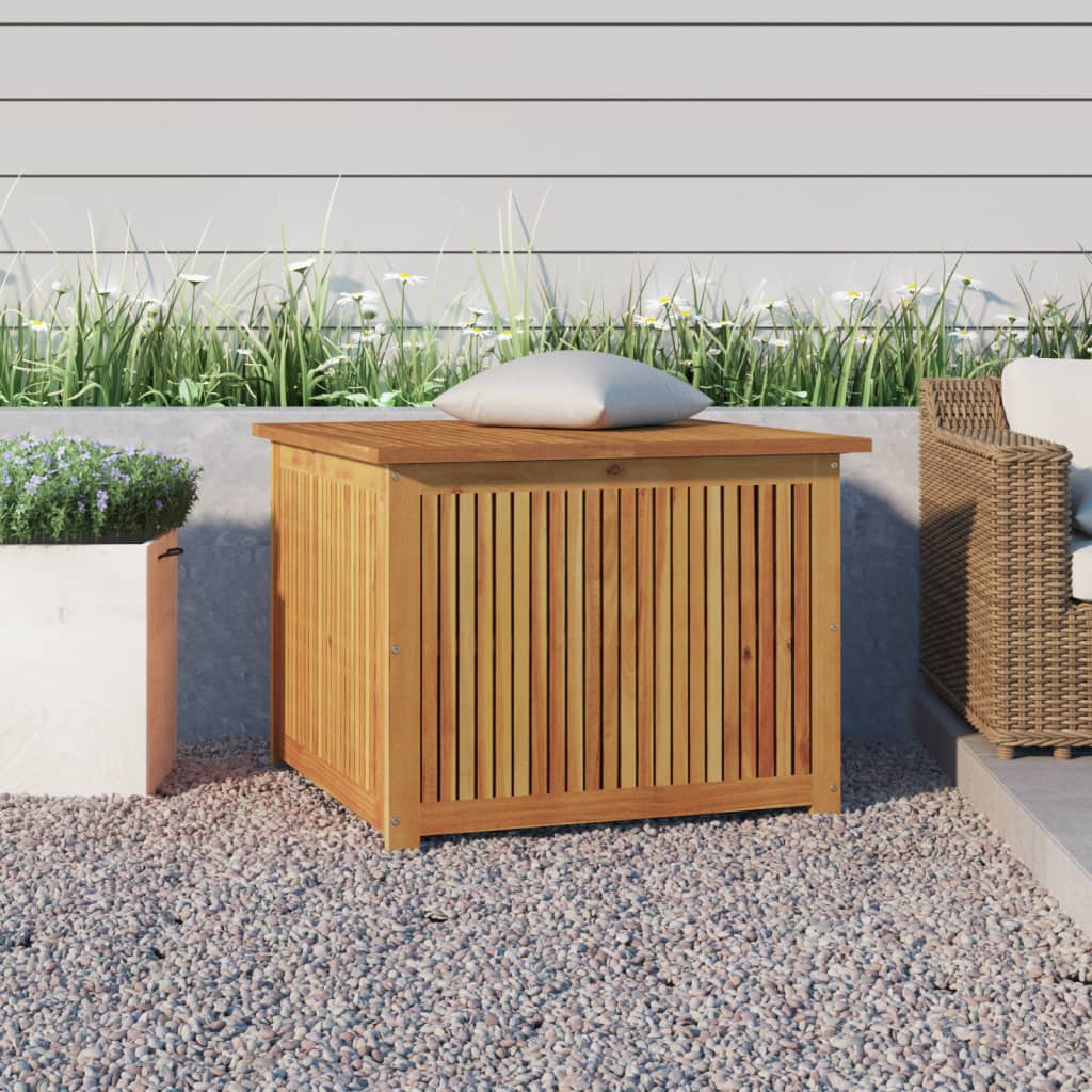 Solid Acacia Wood Garden Storage Box 75x75x58 cm