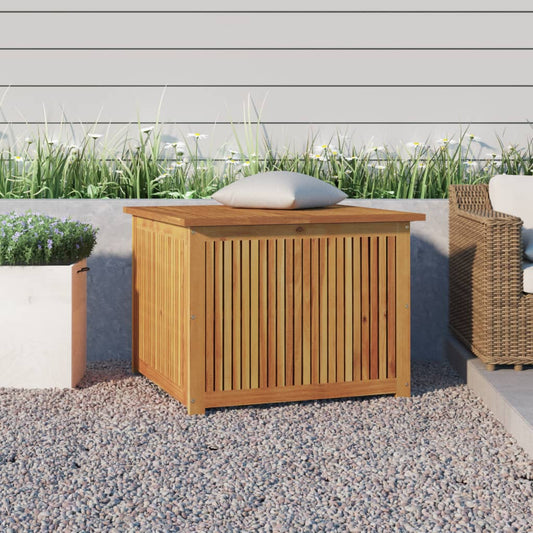 Solid Acacia Wood Garden Storage Box 75x75x58 cm
