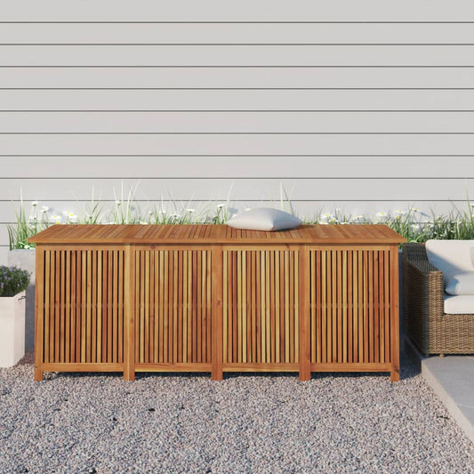 Large Solid Acacia Wood Garden Storage Box - 200x80x75 cm