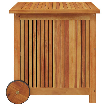 Mobile Garden Storage Box - 60x50x58 cm Solid Acacia Wood