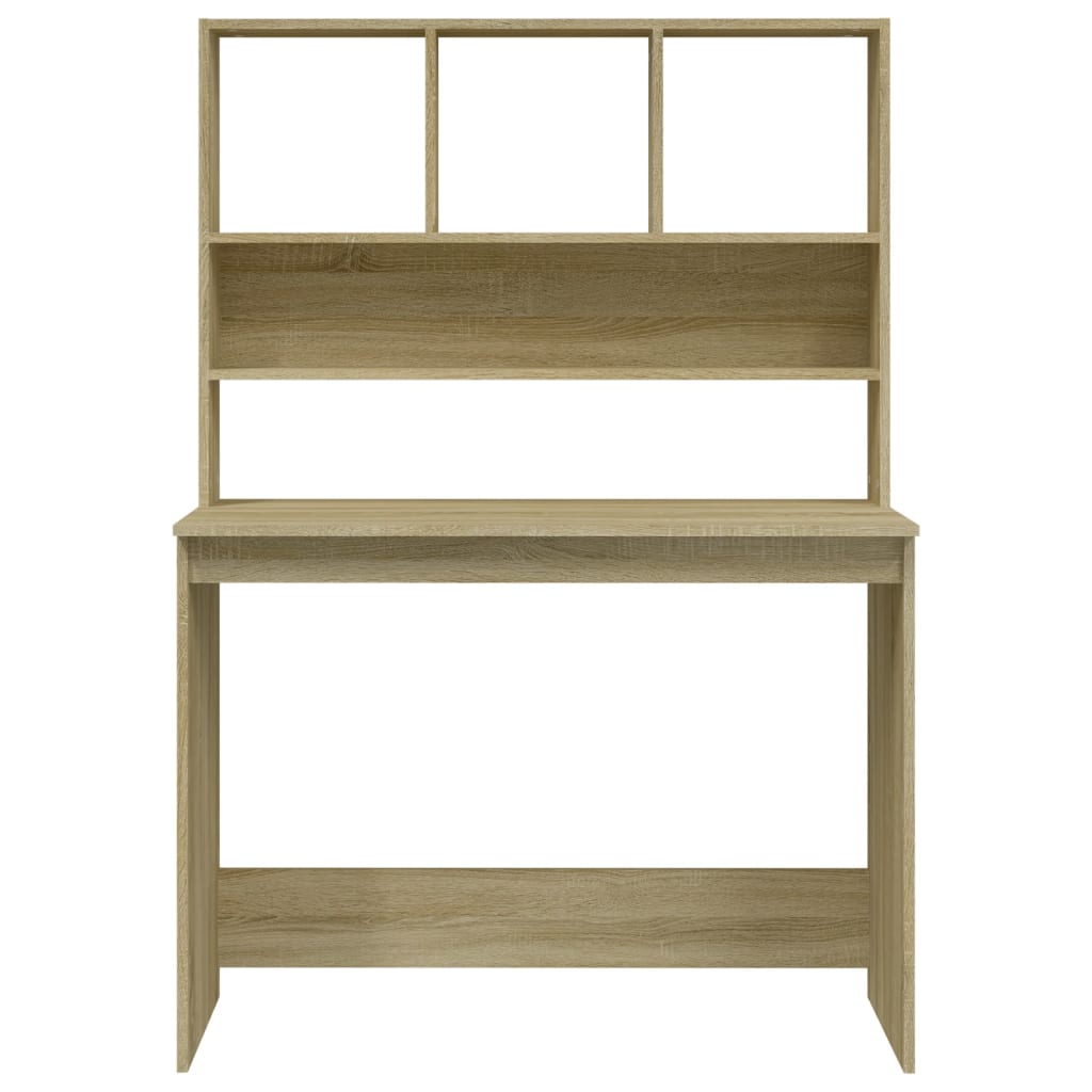 Sonoma Oak Desk with Shelves 102x45x148 cm - Engineered Wood