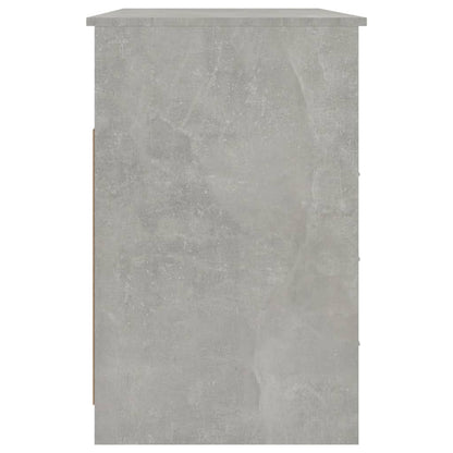 Concrete Grey Desk with Drawers, 102x50x76cm, Engineered Wood
