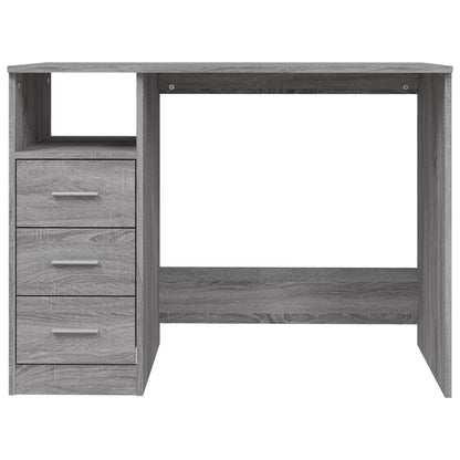 Stylish Grey Sonoma Desk with Drawers, 102x50x76 cm, Engineered Wood