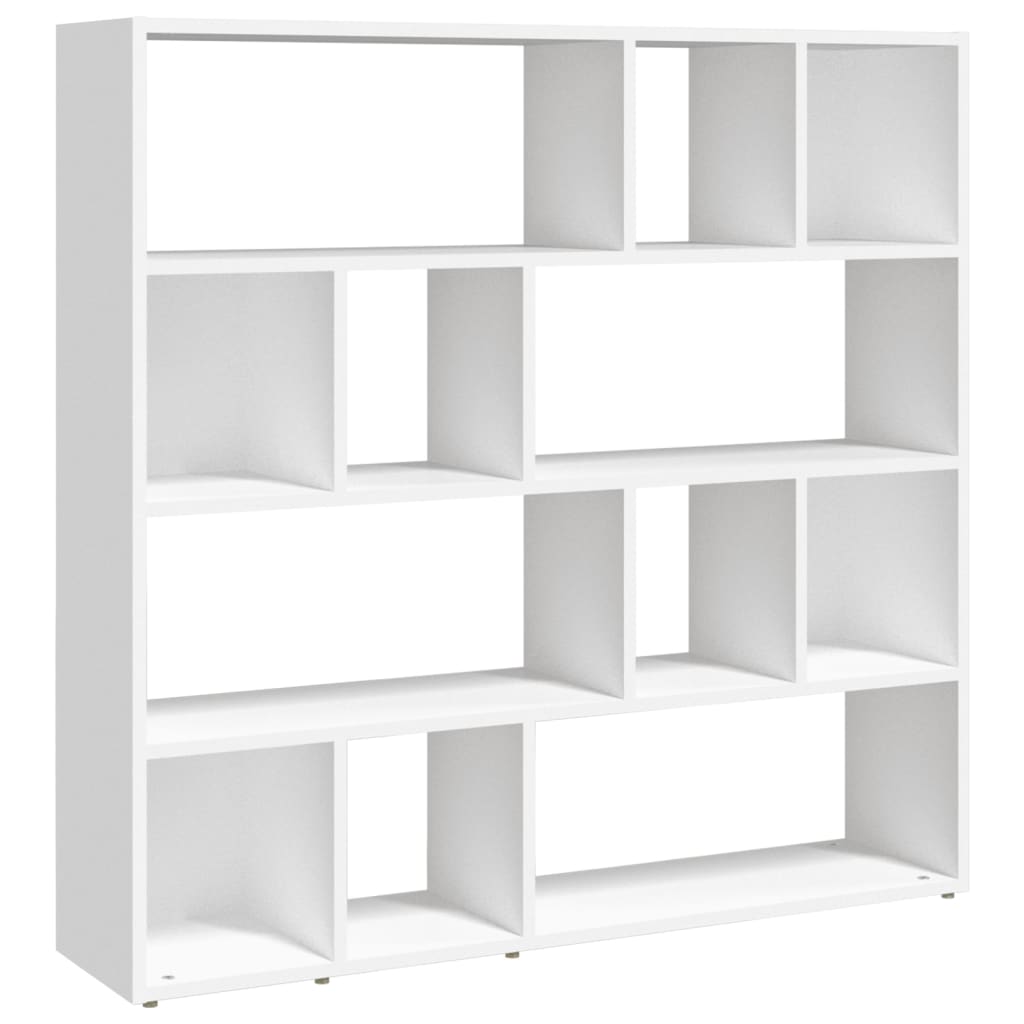 White Book Cabinet/Room Divider - 105x24x102 cm, Stylish & Functional