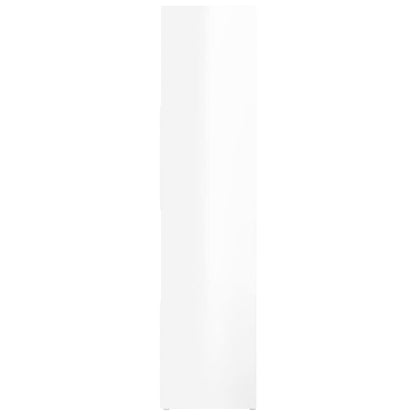 High Gloss White Book Cabinet & Room Divider 105x24x102 cm