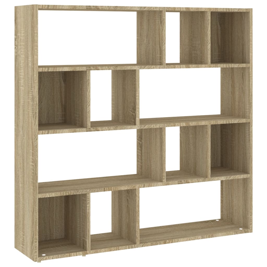 Sonoma Oak Book Cabinet & Room Divider - 105x24x102 cm, Stylish & Functional