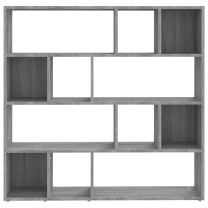 Grey Sonoma Book Cabinet/Room Divider - 105x24x102 cm - Versatile Decor
