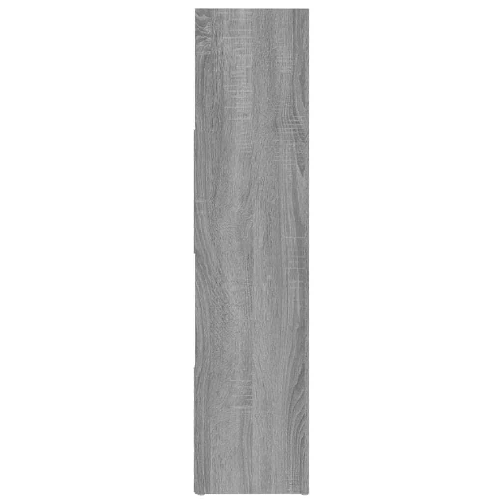Grey Sonoma Book Cabinet/Room Divider - 105x24x102 cm - Versatile Decor