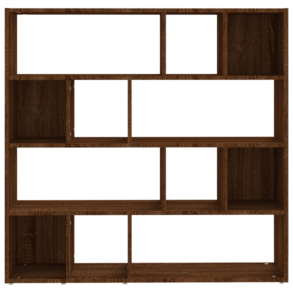 Brown Oak Book Cabinet & Room Divider - 105x24x102 cm