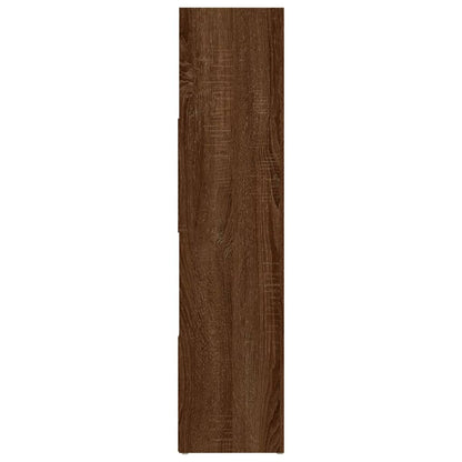 Brown Oak Book Cabinet & Room Divider - 105x24x102 cm