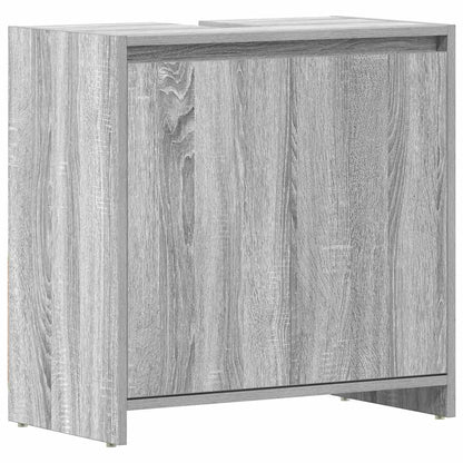 Sonoma Grey Bathroom Cabinet 60x33x61 cm - Engineered Wood