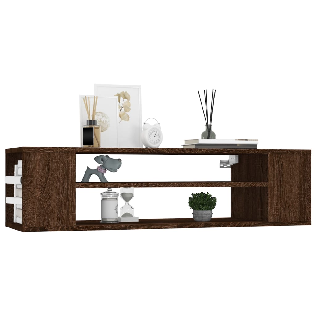Hanging TV Cabinet Brown Oak 100x30x26.5 cm Engineered Wood