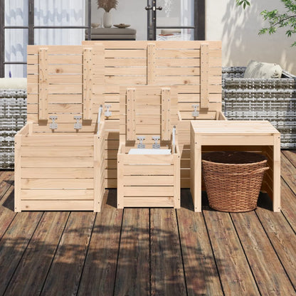 Solid Pine 4-Piece Garden Box Set - Durable Wooden Planters