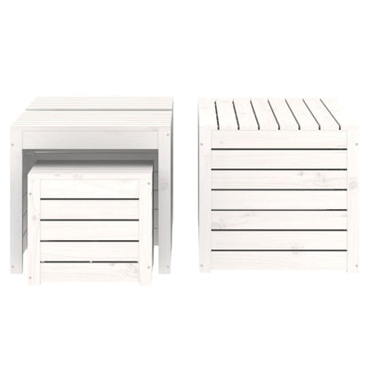 4-Piece White Pine Garden Box Set: Solid Wood Planters
