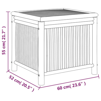 Compact Bamboo Garden Storage Box 60x52x55cm – Stylish & Durable