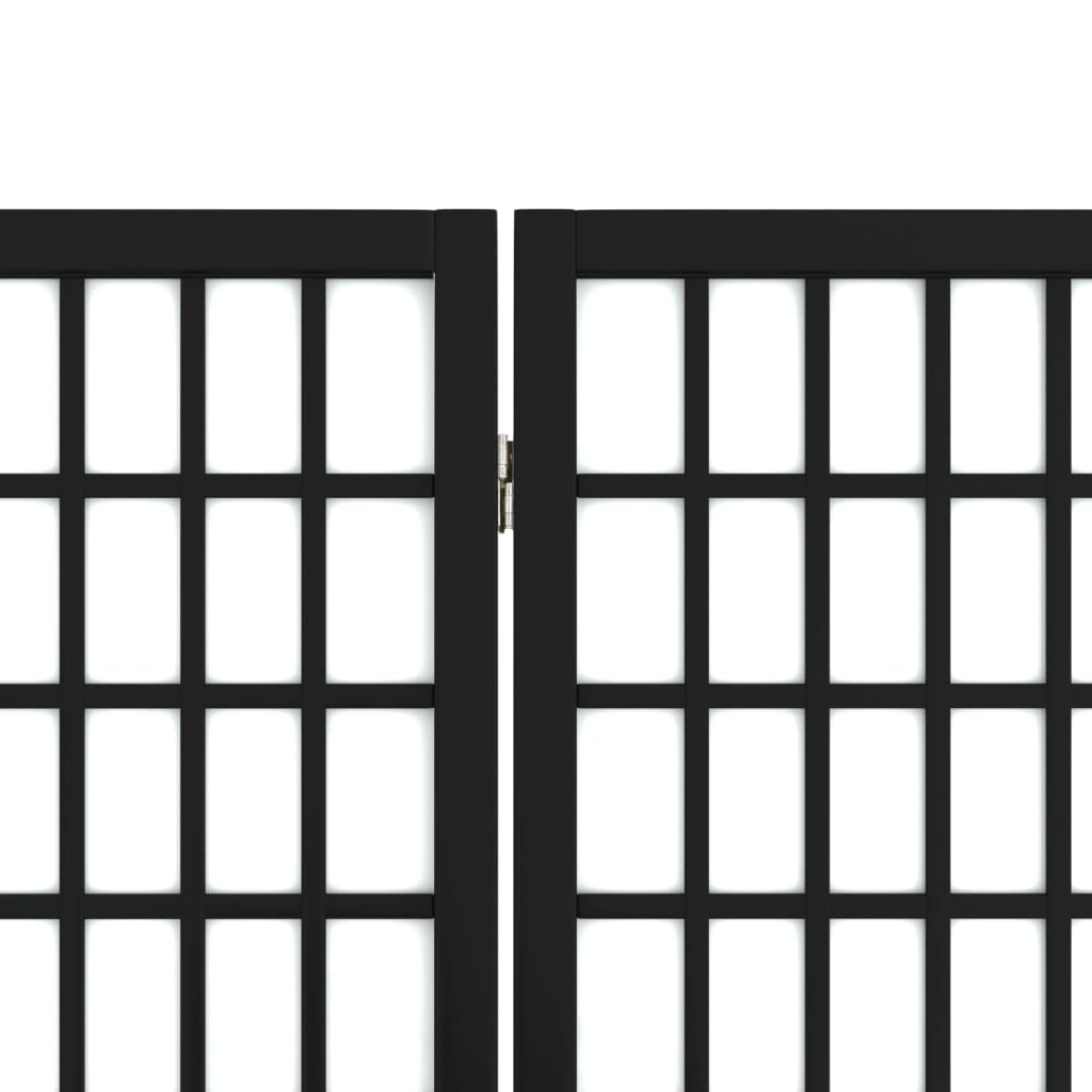 Black Japanese Style 6-Panel Folding Room Divider, 240x170 cm