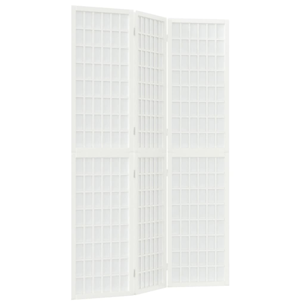 White 3-Panel Japanese-Style Folding Room Divider, 120x170cm