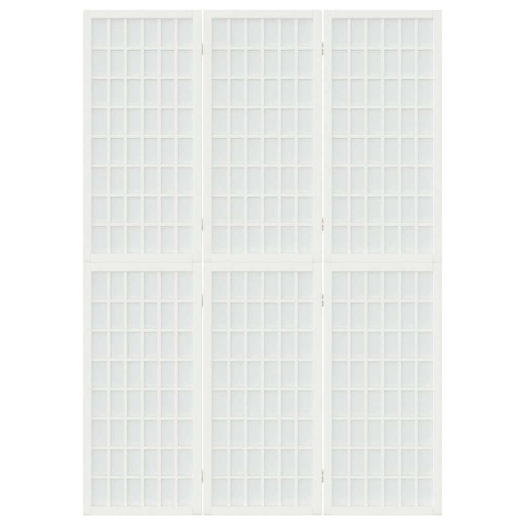 White 3-Panel Japanese-Style Folding Room Divider, 120x170cm