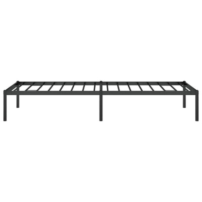 Sleek Black Metal Bed Frame 75x190cm - No Mattress Included