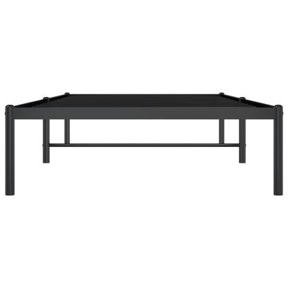 Sleek Black Metal Bed Frame 90x200cm - Sturdy & Stylish Design