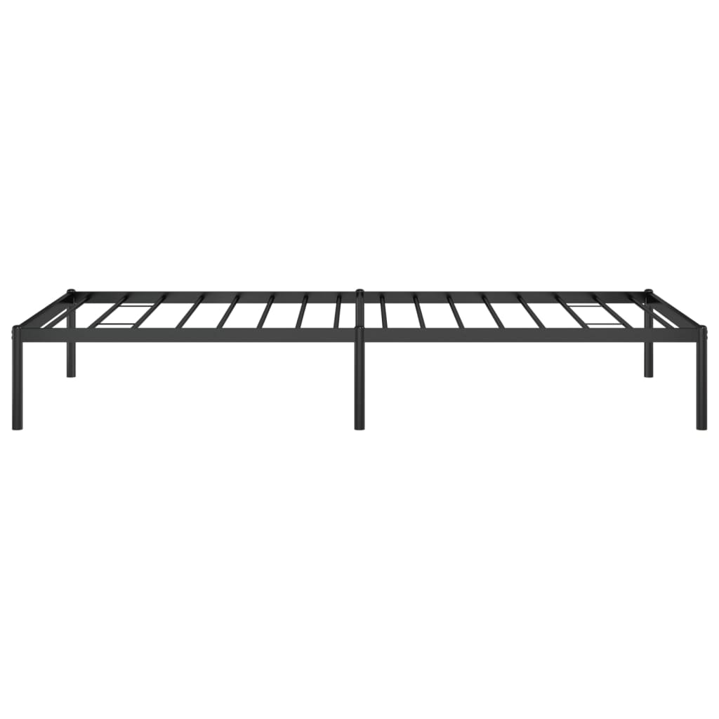 Sleek Black Metal Bed Frame 90x200cm - Sturdy & Stylish Design