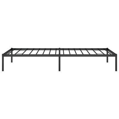 Sleek Black Metal Bed Frame 90x200cm - Sturdy & Stylish Design