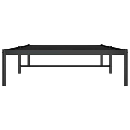 Sleek Black Metal Bed Frame 100x190cm - Sturdy & Stylish Design