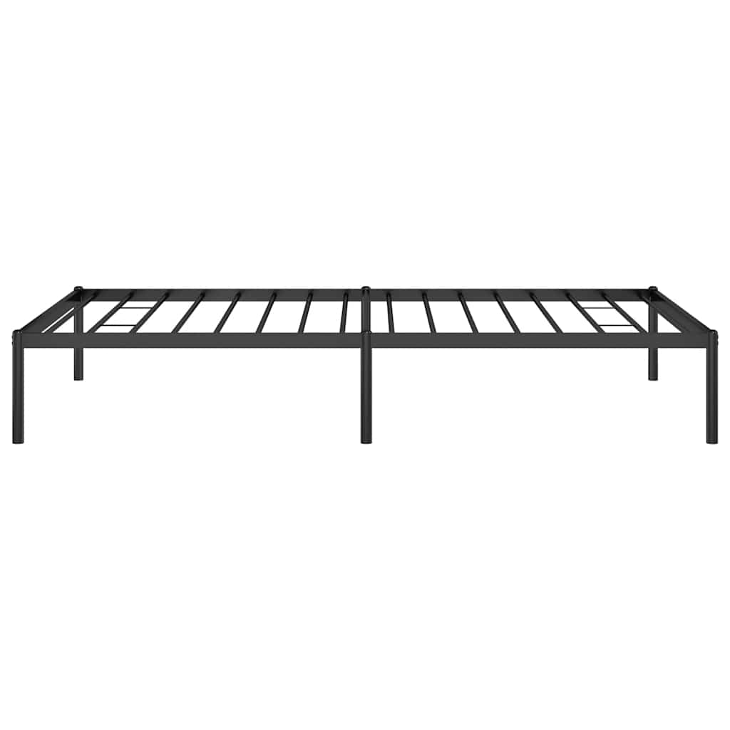 Sleek Black Metal Bed Frame 100x190cm - Sturdy & Stylish Design