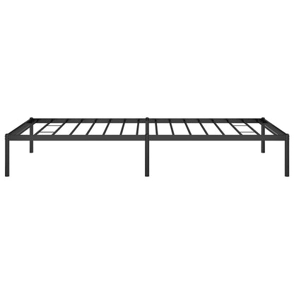 Sleek Black Metal Bed Frame 100x200cm - Sturdy & Modern Design