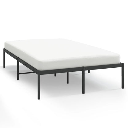 Sleek Black Metal Bed Frame 120x190cm - No Mattress Included