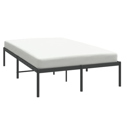 Sleek Black Metal Bed Frame 120x190cm - No Mattress Included