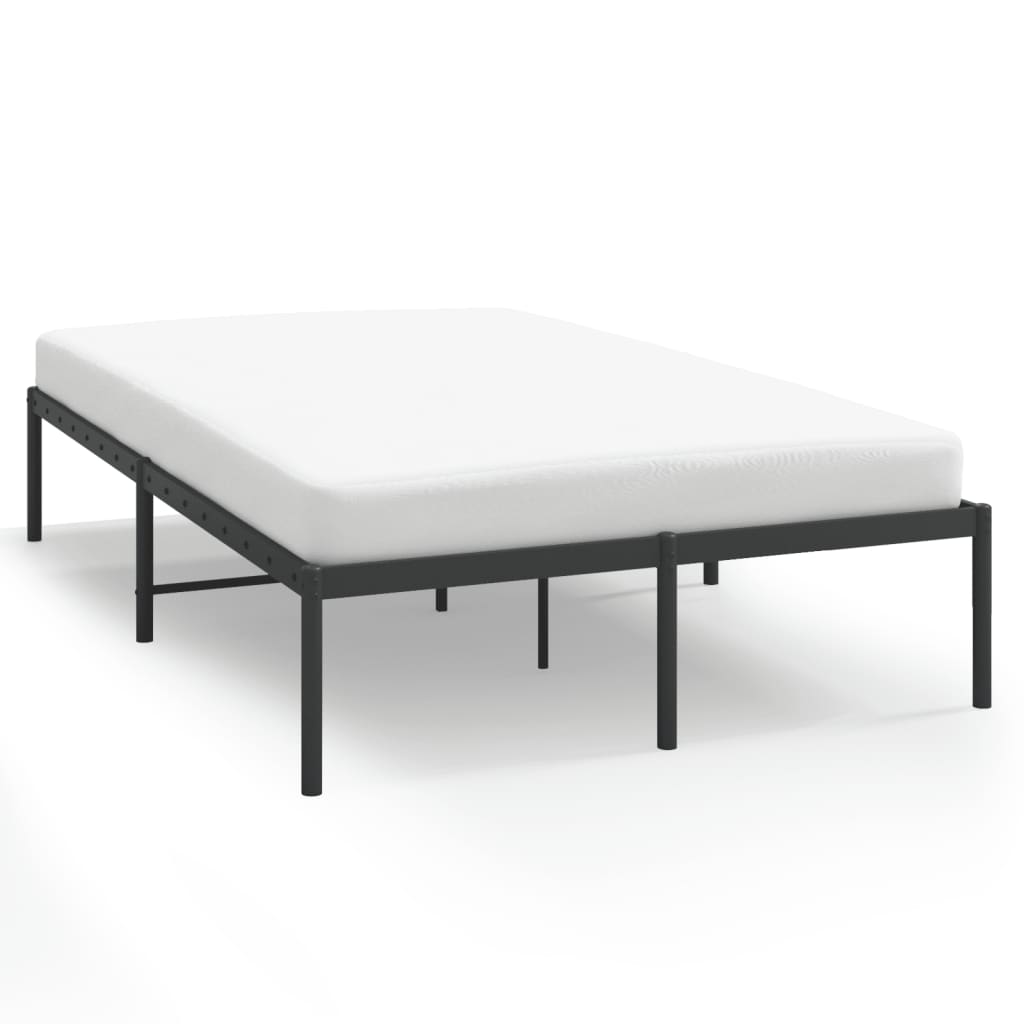 Sleek Black Metal Bed Frame 120x200cm - Durable & Stylish Design