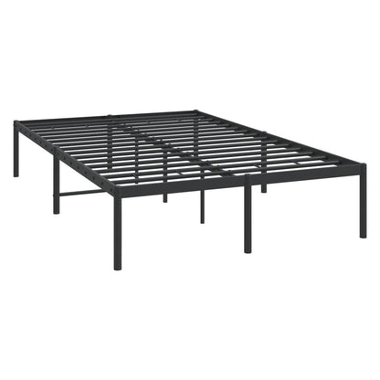 Sleek Black Metal Bed Frame 120x200cm - Durable & Stylish Design