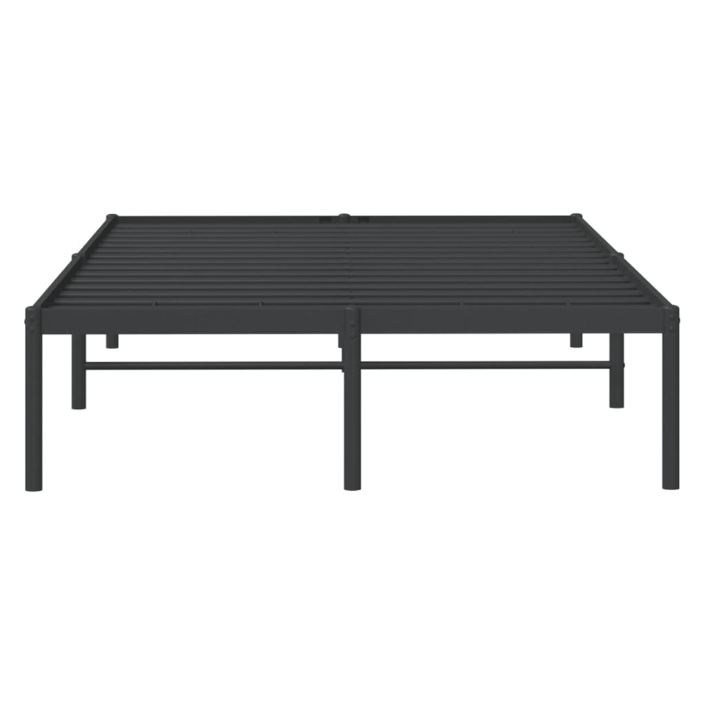 Sleek Black Metal Bed Frame 120x200cm - Durable & Stylish Design