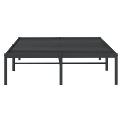 Sleek Black Metal Bed Frame 120x200cm - Durable & Stylish Design
