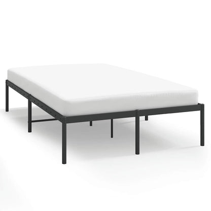 Sturdy Black Metal Bed Frame 135x190cm - No Mattress Included