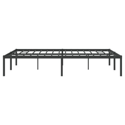 Sturdy Black Metal Bed Frame 140x190cm - No Mattress Included