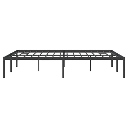 Sleek Black Metal Bed Frame 150x200cm - Sturdy & Stylish Design