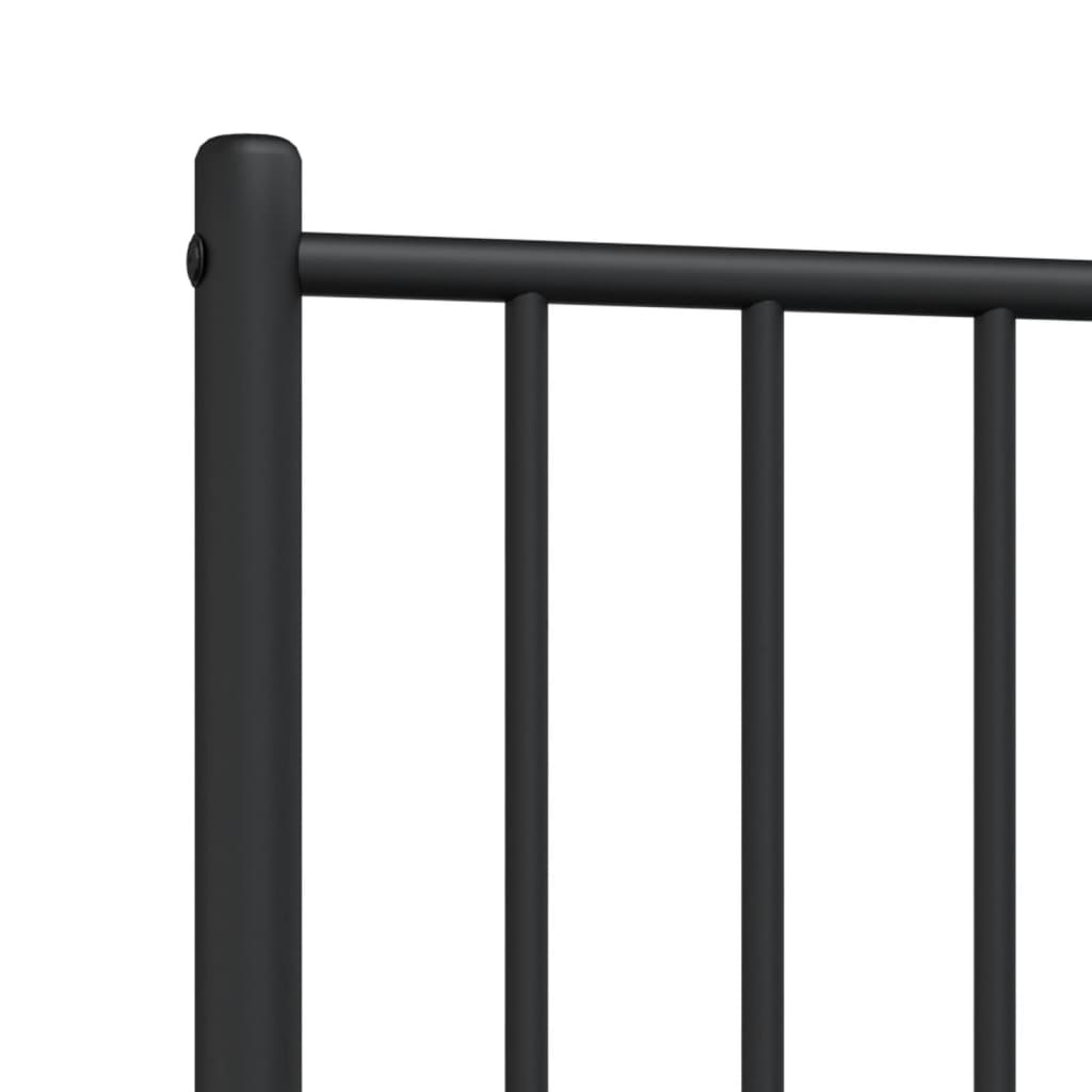 Elegant Black Metal Headboard - 75 cm: Durable & Stylish Design
