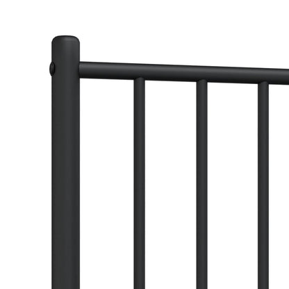 Elegant Black Metal Headboard - 75 cm: Durable & Stylish Design