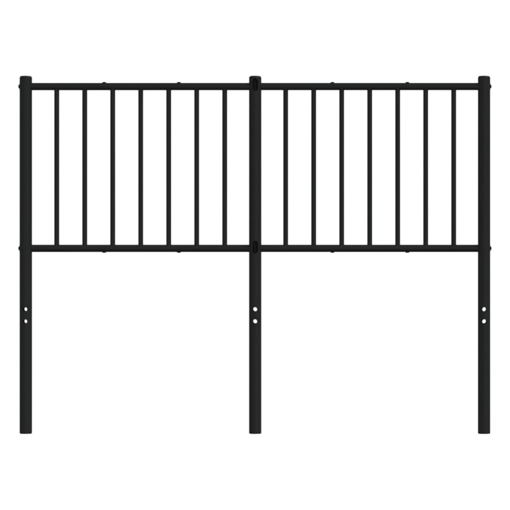 Elegant Black Metal Headboard, 120 cm - Modern Bedroom Accent