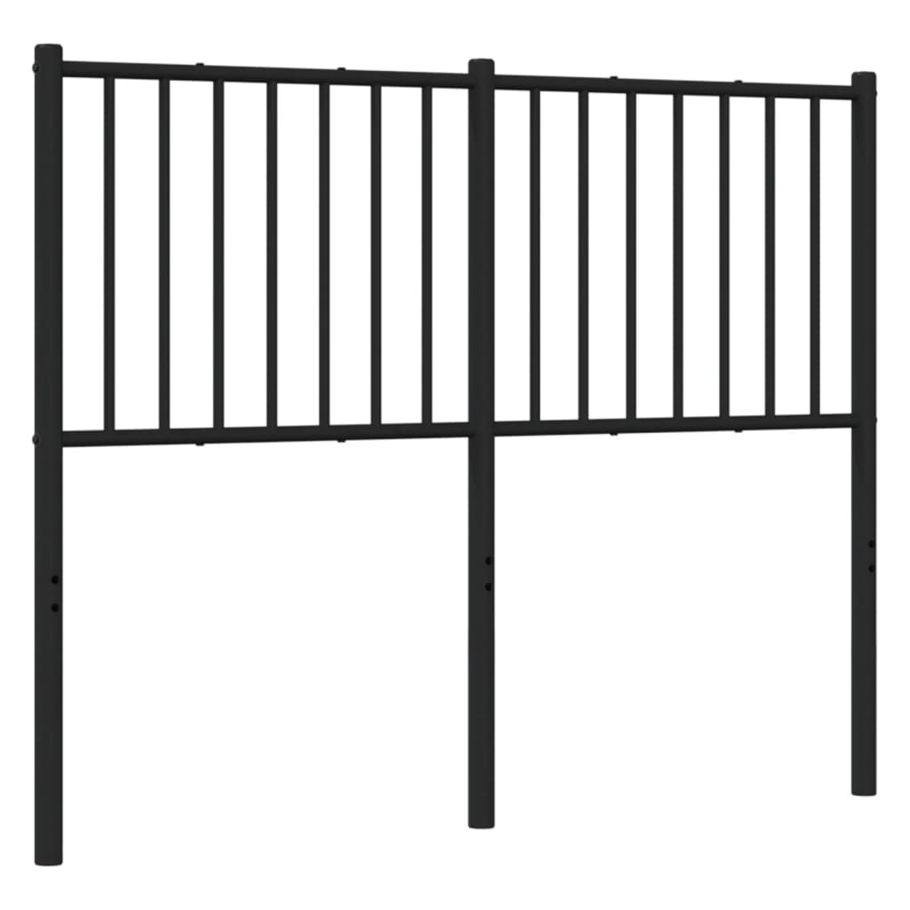 Elegant Black Metal Headboard, 120 cm - Modern Bedroom Accent