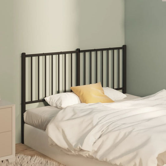 Elegant Black Metal Headboard, 120 cm - Modern Bedroom Accent