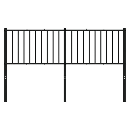 Elegant Black Metal Headboard - Sturdy Design, 160 cm
