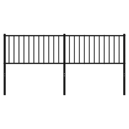 Metal Headboard Black 180 cm